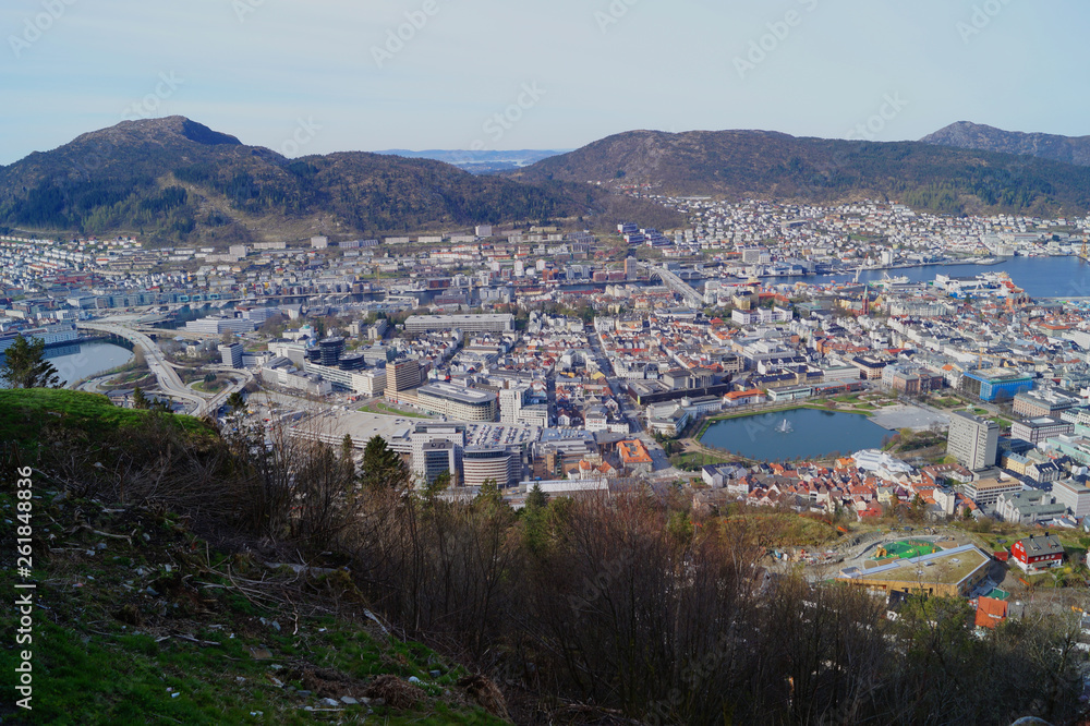 Naklejka premium Die Stadt Bergen in Norwegen 