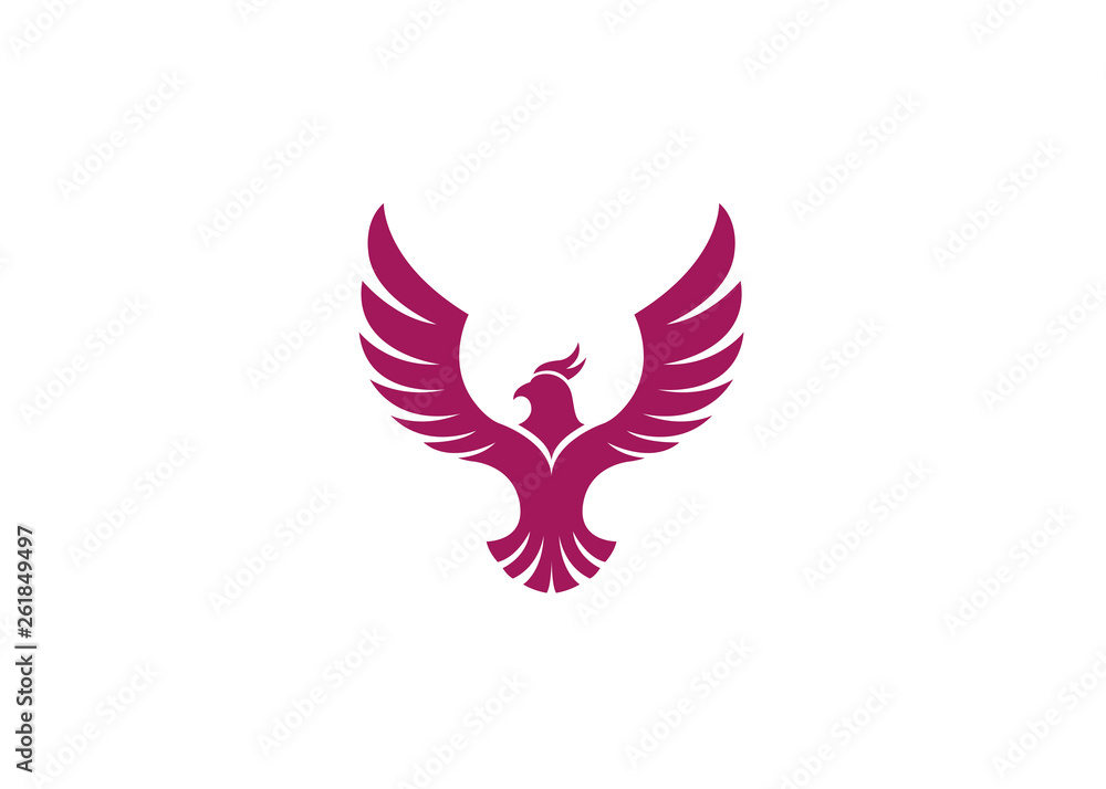 Obraz premium Creative Red Eagle Logo