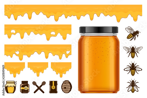 Honey icons and design elements