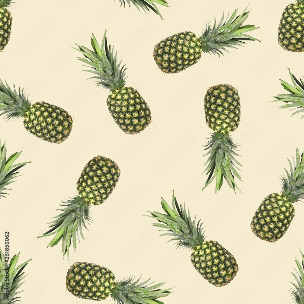Pineapple Seamless Pattern Pineapple Seamless Pattern