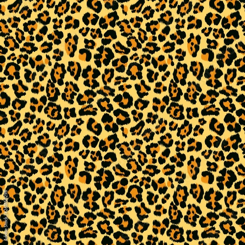 Seamless pattern which imitate leopard skin. Seamless background of Africa wild animal. Leopard pattern for textile  fabric  print  wrapping 
