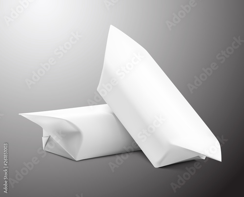 Wrapped candy mockup. Front and rear view. Vector illustration. Ready for your design. EPS10.	