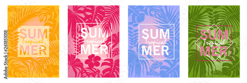 Tropical summer, template for poster