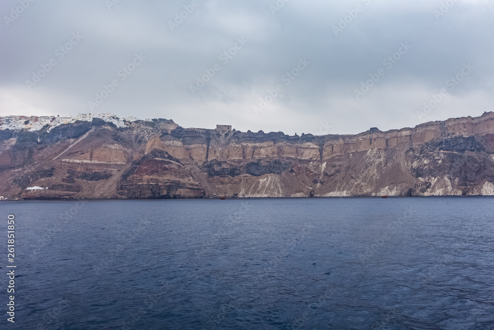 Panorama of Fira village, Santorini Island