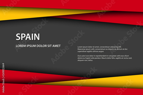 Vector background with Spanish colors and free grey space for your text, Spanish flag, Made in Spain, Spanish icon and symbol