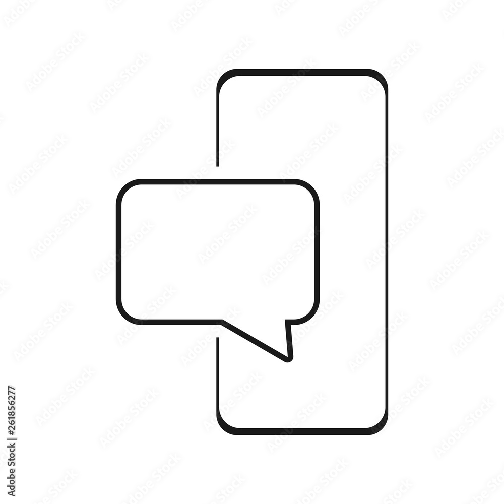 New message symbol on smartphone. Phone Message icon in trendy flat style isolated on white background. Sms symbol for your web site design, logo, app, UI. Vector illustration. New message symbol on smartphone. Phone Message icon in trendy flat style isolated on white background. Sms symbol for your web site design, logo, app, UI. Vector illustration.