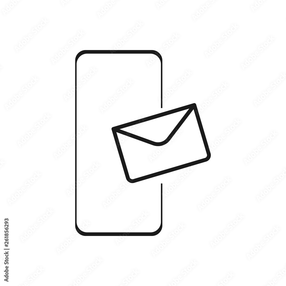 New email notification on mobile phone , smartphone screen . New unread e-mail message and read mail envelope icons. Vector illustration in flat style. Incoming post or sms. New email notification on mobile phone , smartphone screen . New unread e-mail message and read mail envelope icons. Vector illustration in flat style. Incoming post or sms.