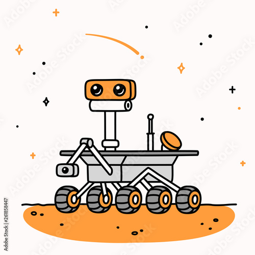 Cartoon Mars rover