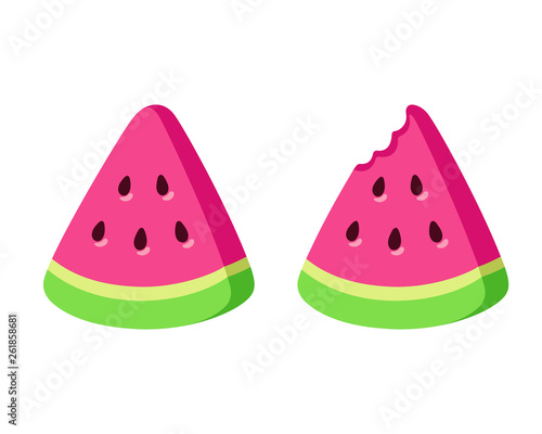 Cartoon watermelon slice