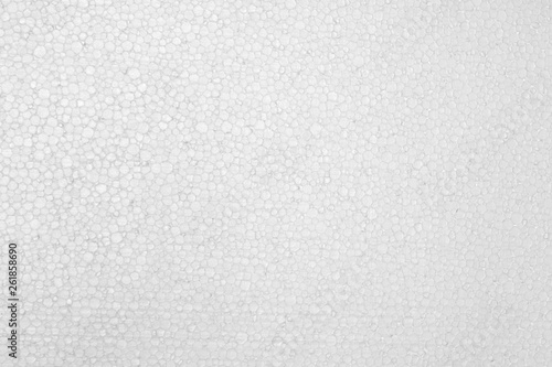 Styrofoam background. White polystyrene foam texture