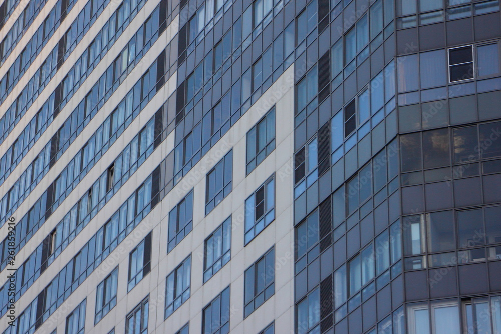 Fragment of the wall of facade of office building - texture for the background