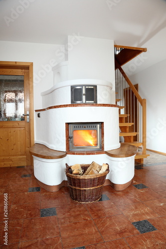 Wallpaper Mural Ofen mit Brennholzkorb Torontodigital.ca