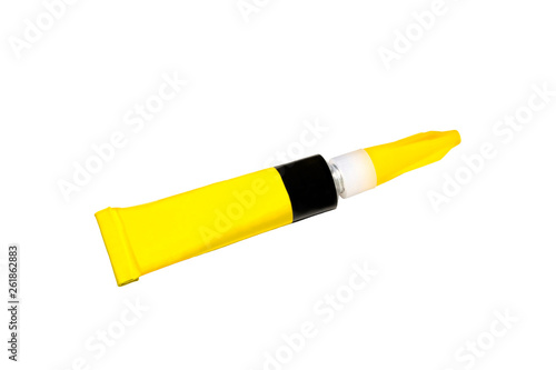 yellow container on a white background