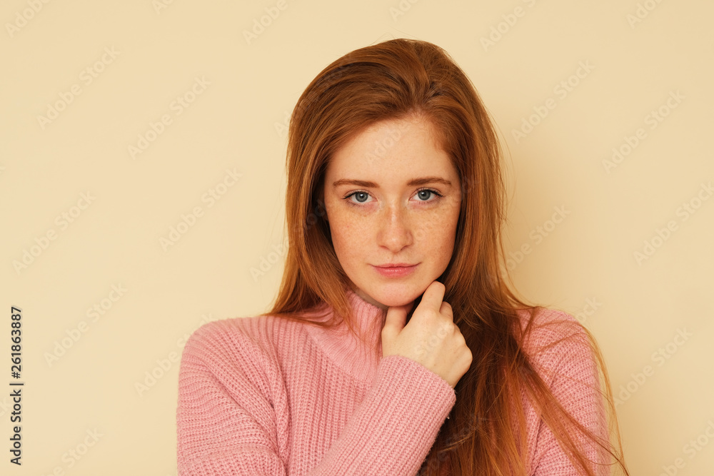 Beauty shoot of young fresh, full of energy girl with ginger hair. Beauty shoot of young fresh, full of energy girl with ginger hair.