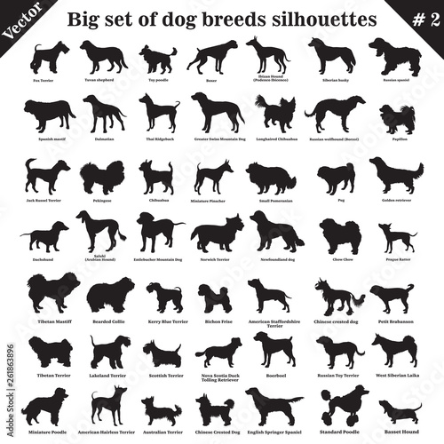 Vector dogs silhouettes 2