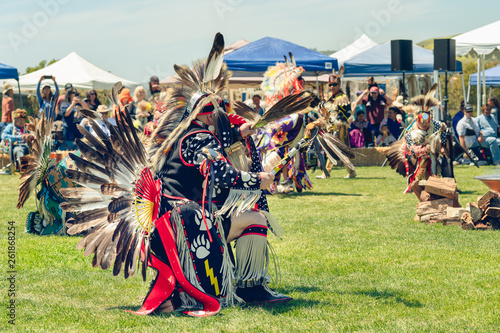 Native American Male Dancers at Pow-Wow in Malibu, California photo