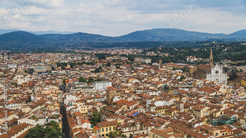 View of buildings and the city of Florence, Italy