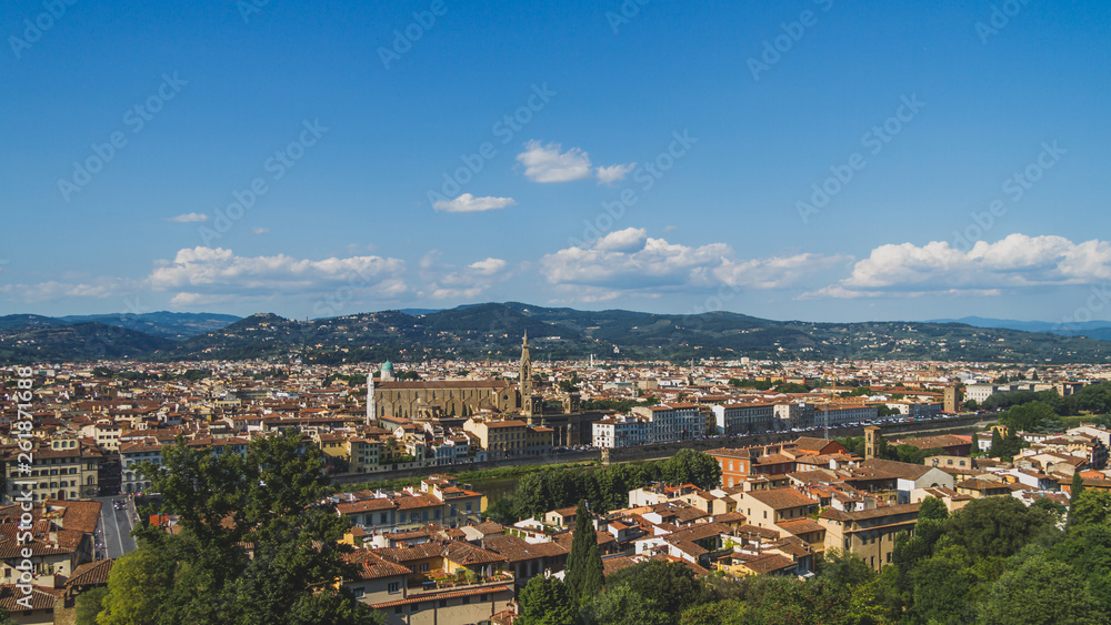 Panoramic view of city of Florence, Italy