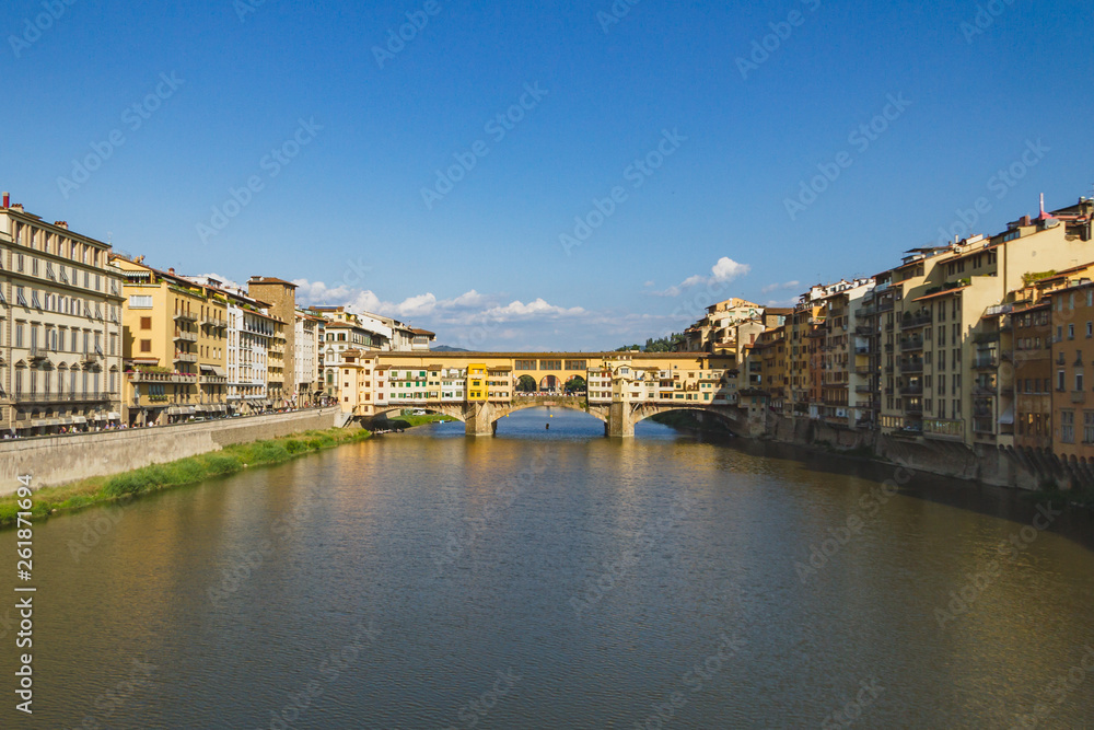 Ponte Vecchio of Arno river in Florence, Italy Ponte Vecchio of Arno river in Florence, Italy