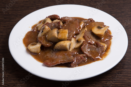 Veal with mushrooms