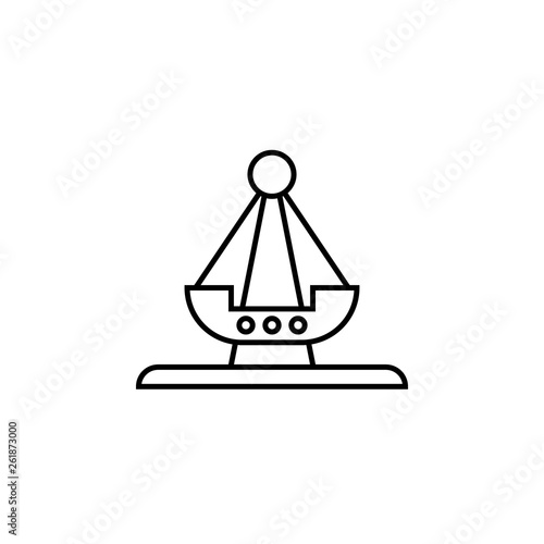 swing boat icon. Element of carnival and amusement icon. Thin line icon for website design and development, app development. Premium icon