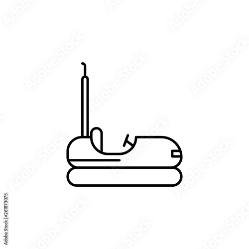 dodgem icon. Element of carnival and amusement icon. Thin line icon for website design and development, app development. Premium icon