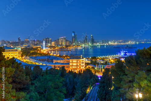 Skyline of Baku, Azerbaijan