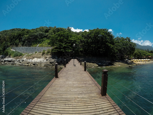Pier, clear water and sunny