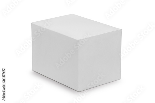 White box isolated with clipping path