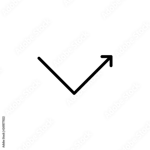 arrow, rebound icon. Simple thin line, outline vector of Arrows icons for UI and UX, website or mobile application