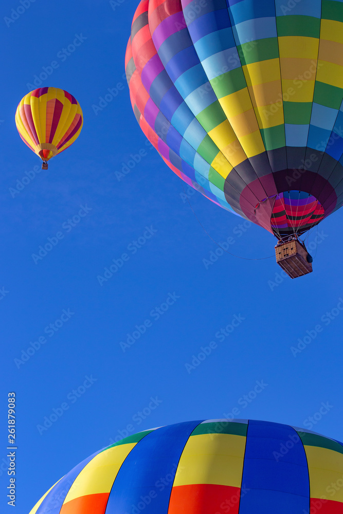 Fototapeta premium Winter fun with Hot air balloons in Washington state 