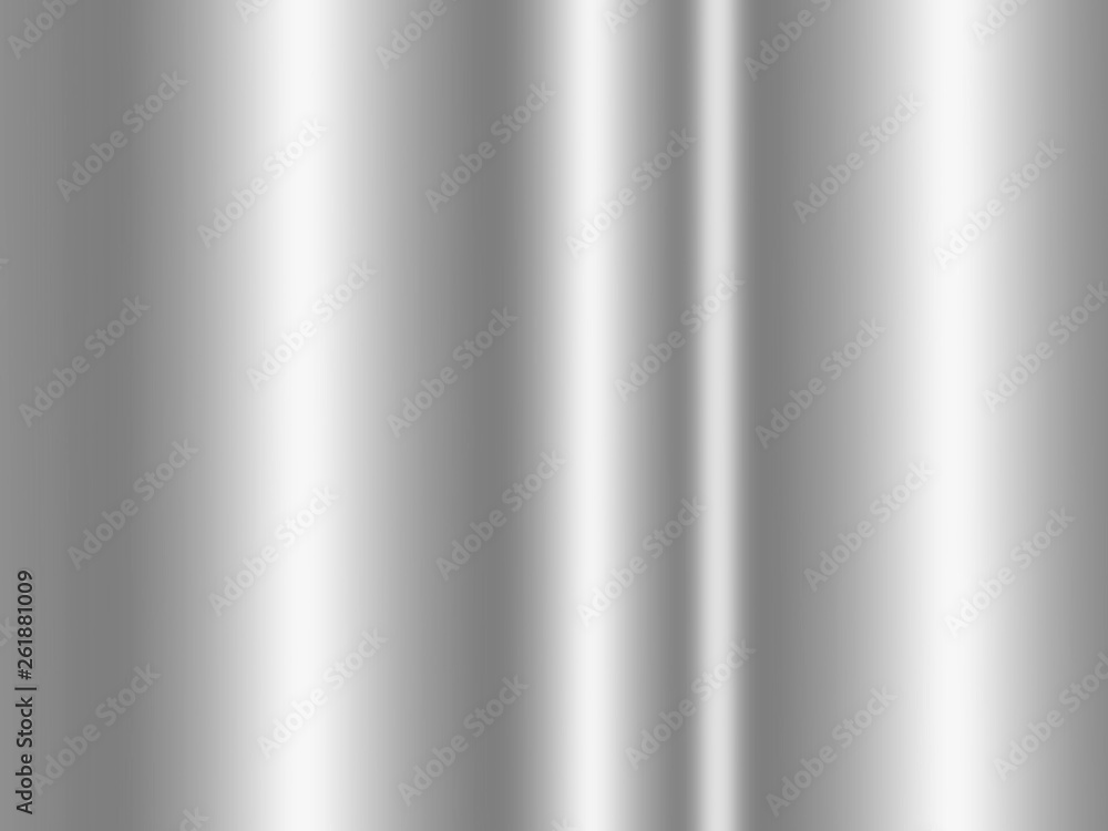 Abstract silver background for web design templates, christmas, valentine,  product studio room and business report with smooth gradient color. Silver  foil texture background. Stock Illustration
