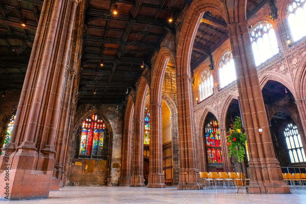 Obraz premium Manchester Cathedral in Manchester, UK