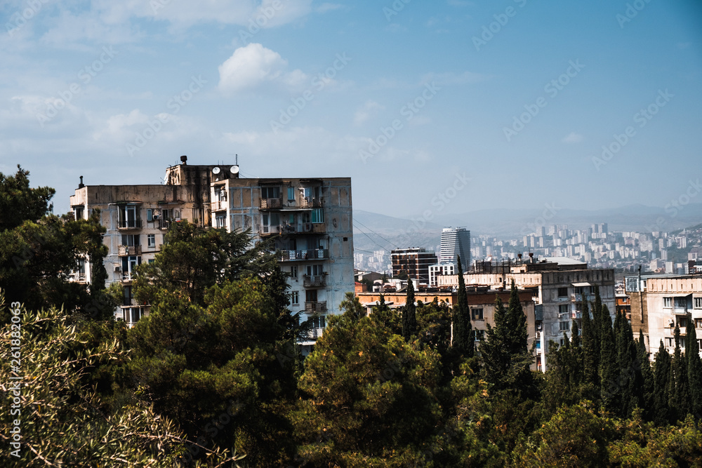 Aerial view of cityscape of Baku, Azerbaijan