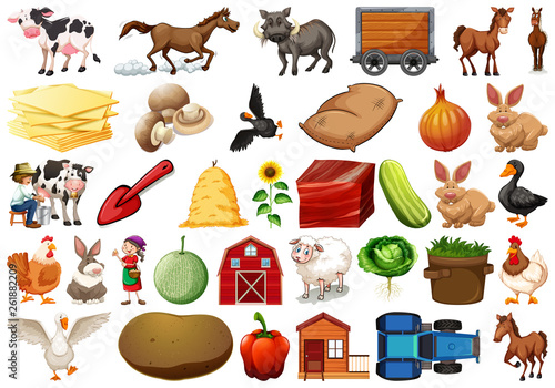 Set of farm element