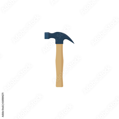 Flat hummer isolated on white. Hummer sign. Carpenter tools