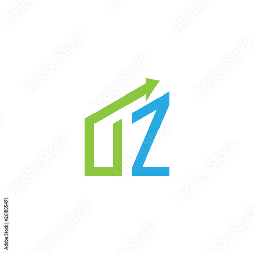Free Download initial letter logo with growing arrows - GFXLoad