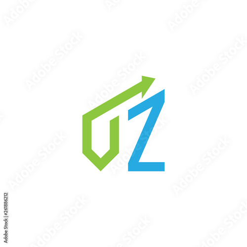 Free Download initial letter logo with growing arrows - GFXLoad