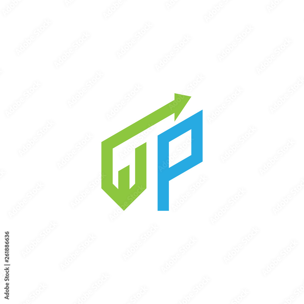 initial letter logo with growing arrows initial letter logo with growing arrows
