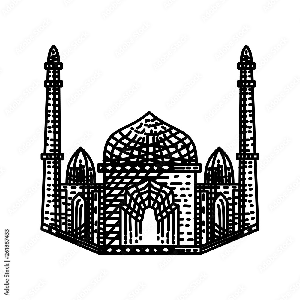 Mosque icon vector Illustration design template Mosque icon vector Illustration design template