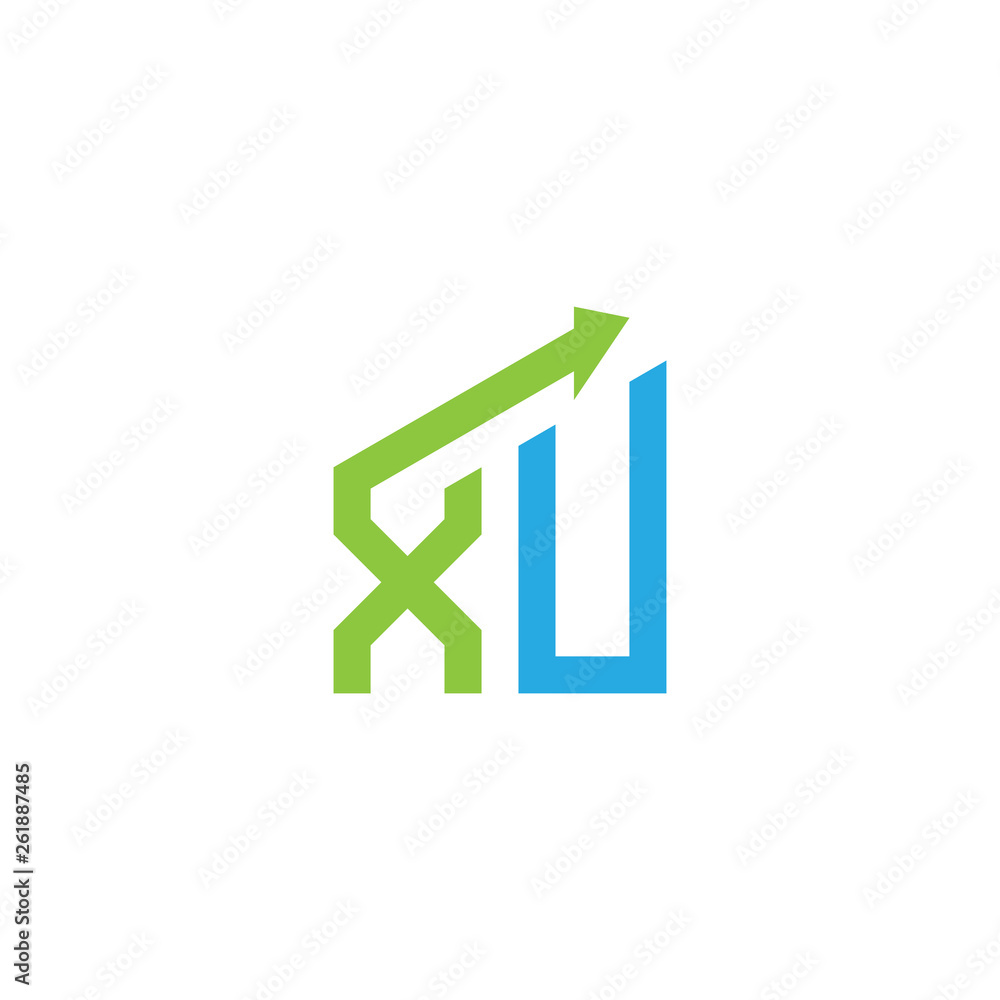 initial letter logo with growing arrows initial letter logo with growing arrows
