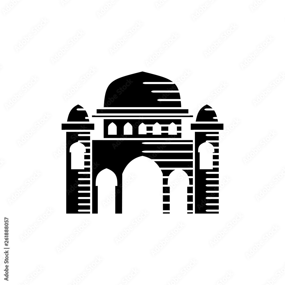 Mosque icon vector Illustration design template Mosque icon vector Illustration design template
