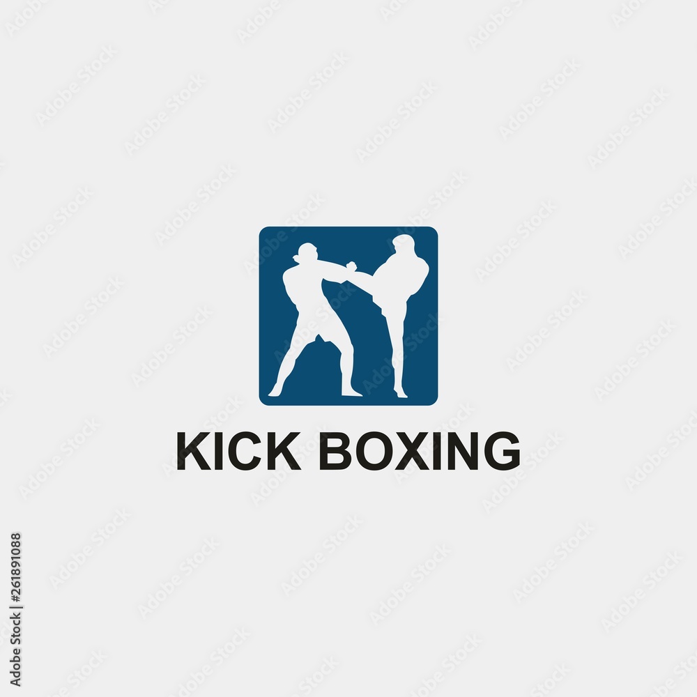 kickboxing logo template kickboxing logo template