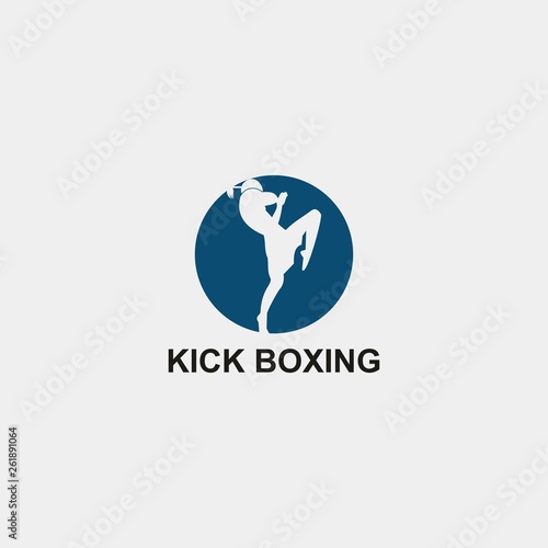 kickboxing logo template