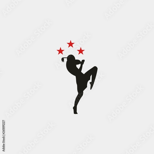 kickboxing logo template