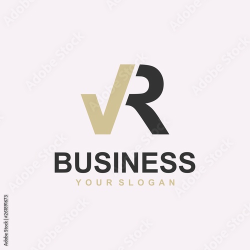 v r logo template