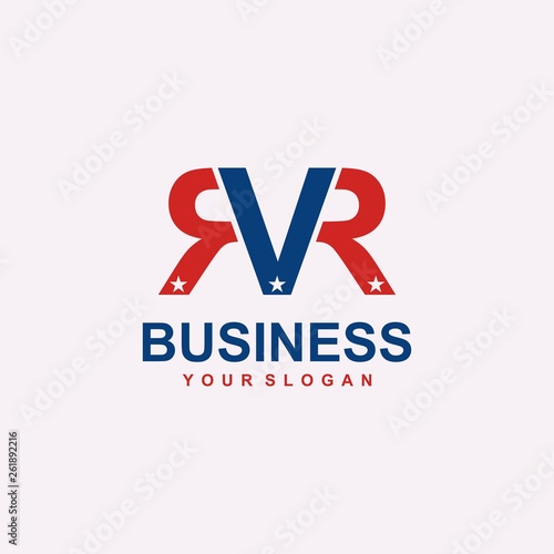 v r logo template