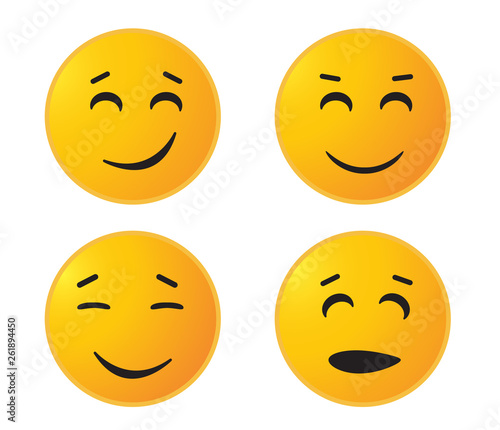 Smile emoticon, vector icon