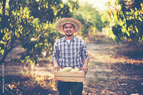 Young smart farmer, mordern...