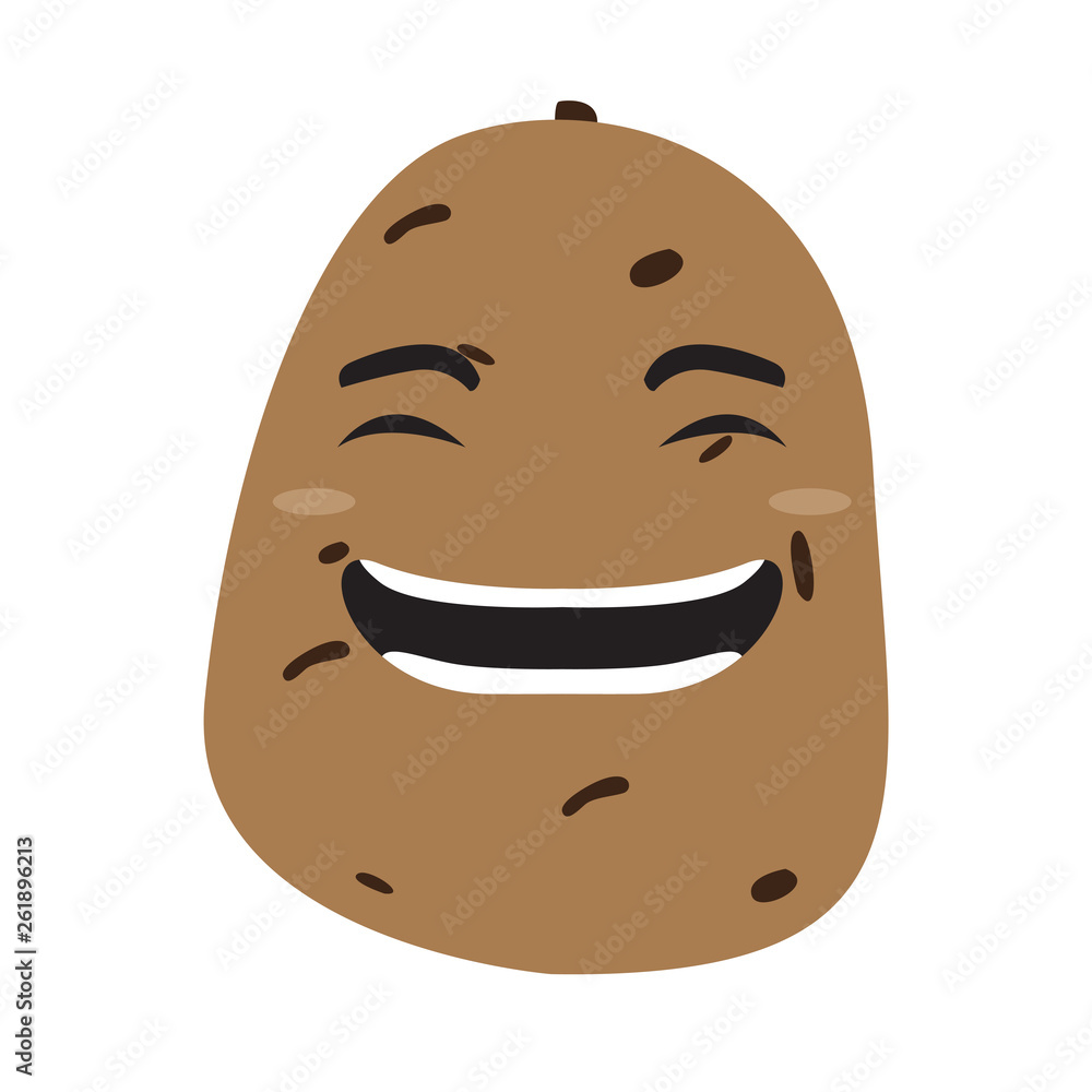 Happy potato cartoon image. Vector illustration design Happy potato cartoon image. Vector illustration design